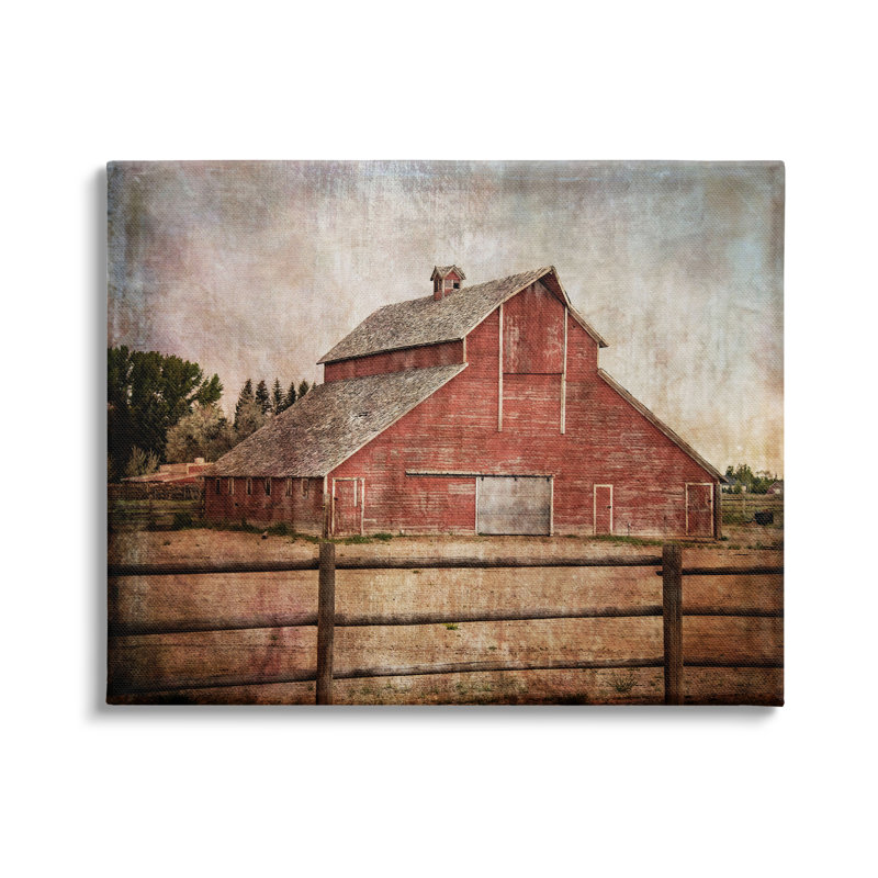 Grange rustique rétro par Ramona Murdock, H 36 po x l 48 po x P 1,5 po
