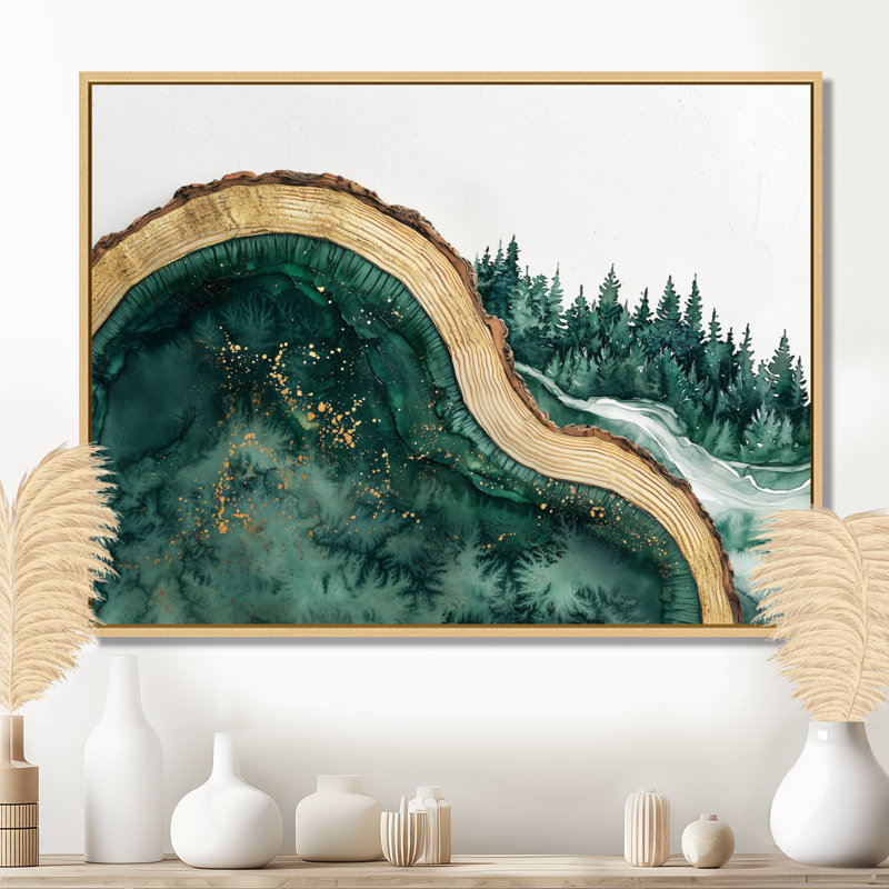 Glenese - Landscapes Canvas Art Print, Impression encadrée flottante, Crème, crème, H 24 po x l 32 po