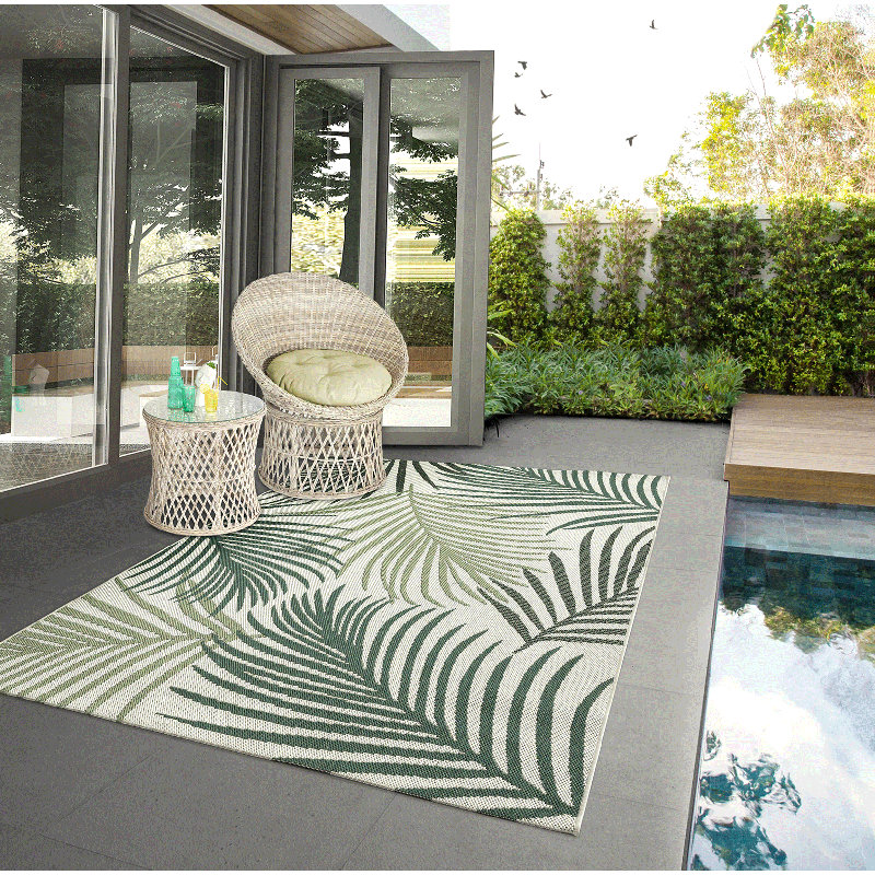 Soumare Floral Indoor / Outdoor Area Rug, Runner 80 x 200cm