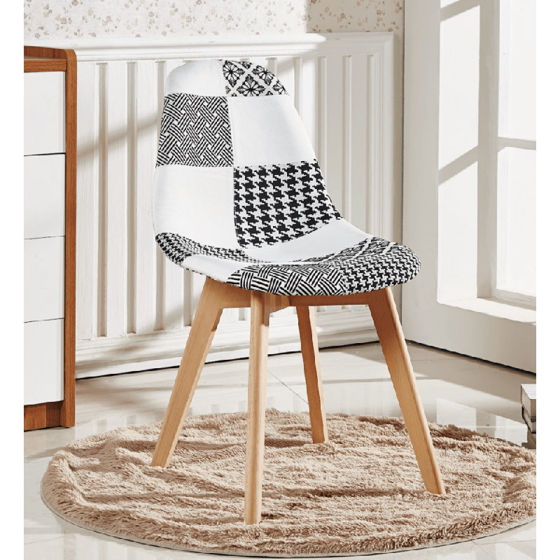 Greenough Side Chair in Black/White, 6