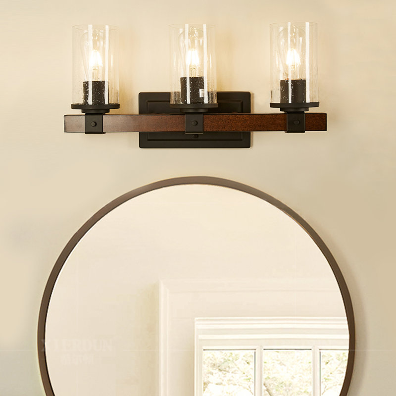 Berumen 3-Light Dimmable Matte Black Vanity Light