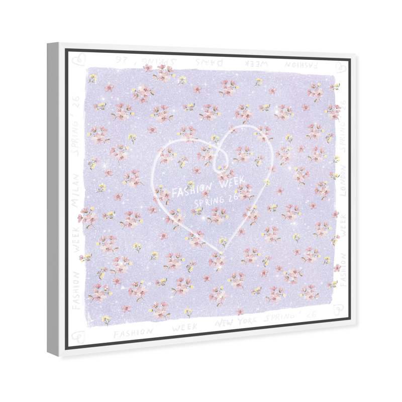 Lilac Spring Fashion Print by Oliver Gal, 41"H x 41"W, White Floater Frame