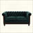 Chesterfield Velvet Loveseat Sofa,2-Person Rolled Arm Dutch Plush Upholstered Sofa Couch With Tufted Button For Living Room, Bedroom, Small Places