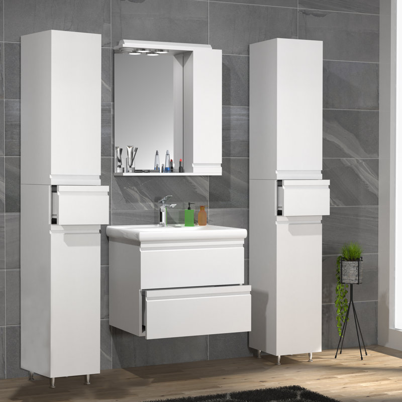 Nathasa Bathroom Furniture Suite, White