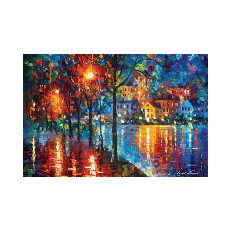 «Cold Emotion» par Leonid Afremov, reproduction d'art sur toile tendue, Toile tendue, H 26 po x l 40 po x 1,5 po