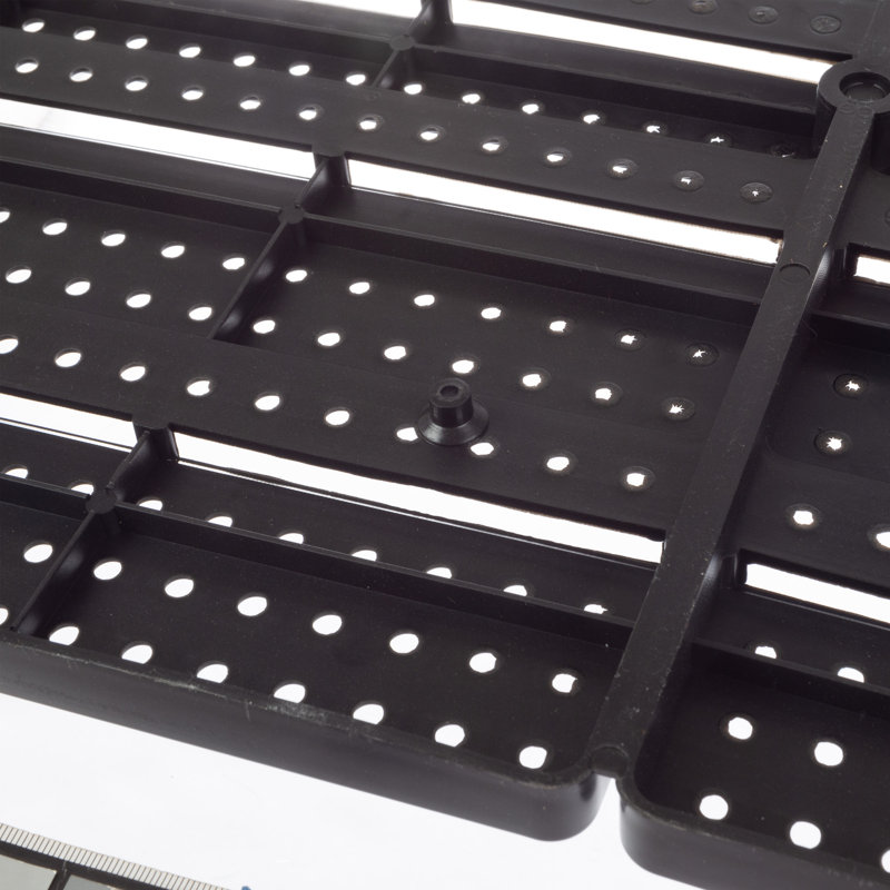 Black Wall-Mounted 30-Compartment Plastic Storage Bin Organizer
