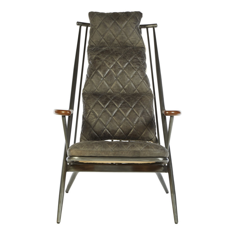 Orono Leather Accent Chair, Black