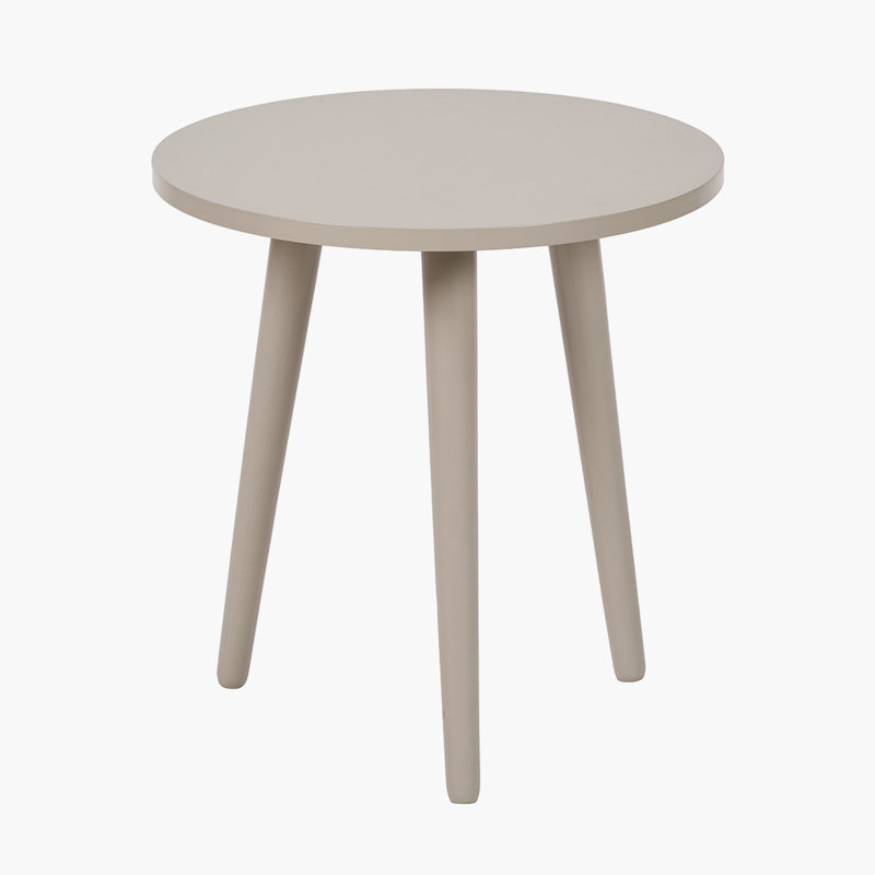 Naugatuck Solid Wood End Table, Beige