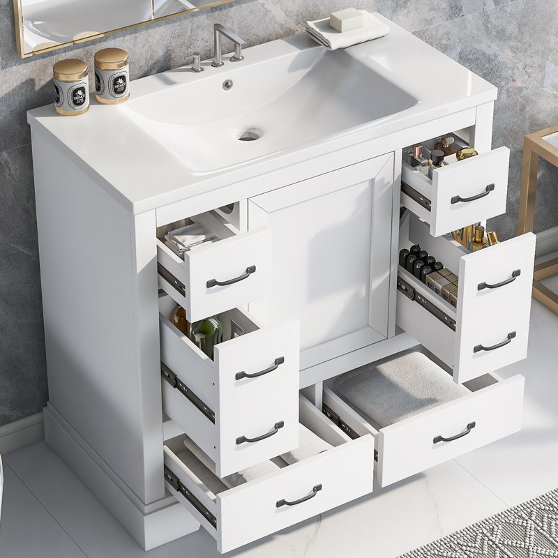 Ensemble de meuble-lavabo simple 36 po avec plateau Kristoper