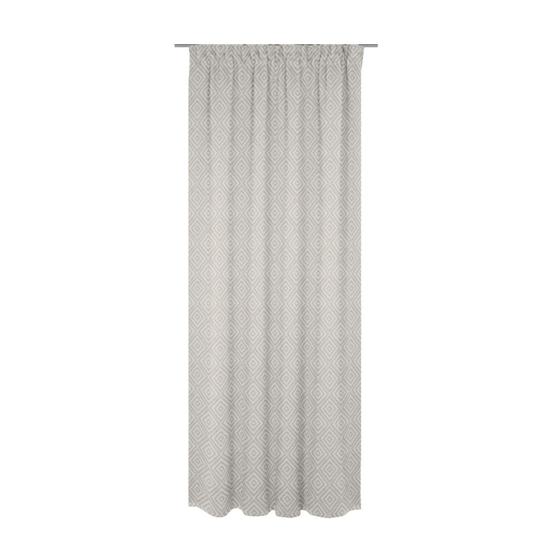 Abha Room Darkening Curtains Single Panel, 255cm H x 132cm W, Brown