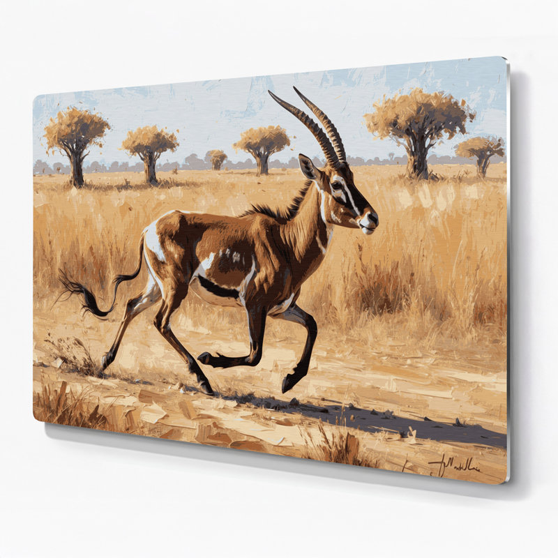 Faune sauvage, art mural en métal brun, H 11 po x l 14 po