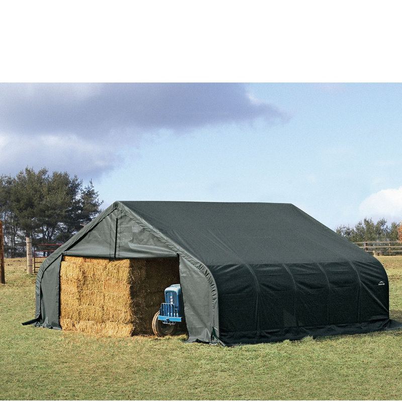 22' Ft. W x 24' Ft. D Garage, Green