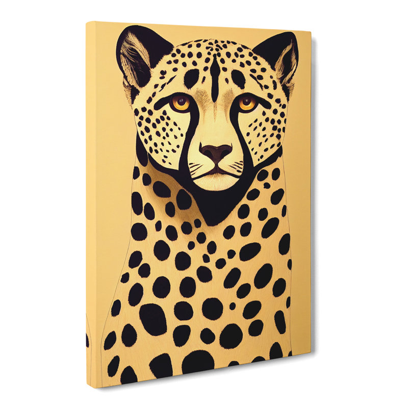 Cheetah Scandinavian - Wrapped Canvas, 50cm H x 35cm W x 3cm D