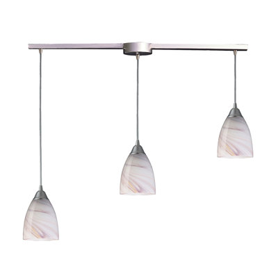 Luminaire suspendu en forme de cloche 3 lumières Frostia
