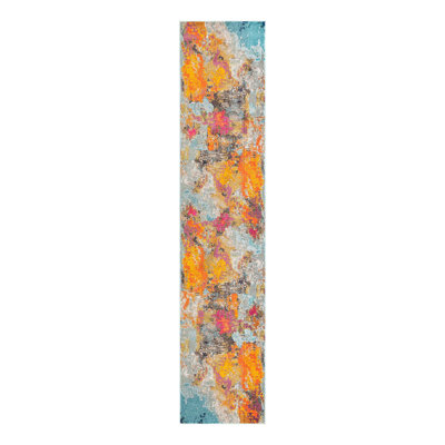 Washable Abstract Indoor Rug
