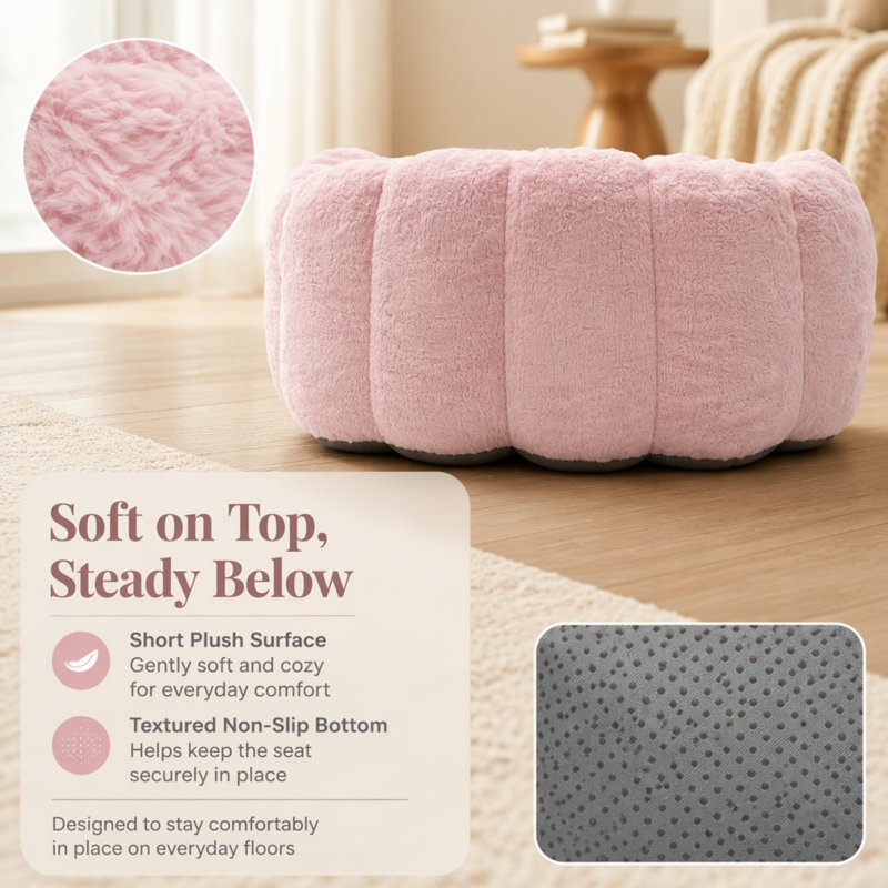 Fauteuil Lazy, Rose pastel