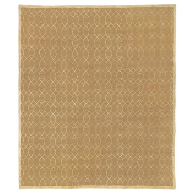 Designers Reserve Geometric Area Rug in Beige/Brown/Gold