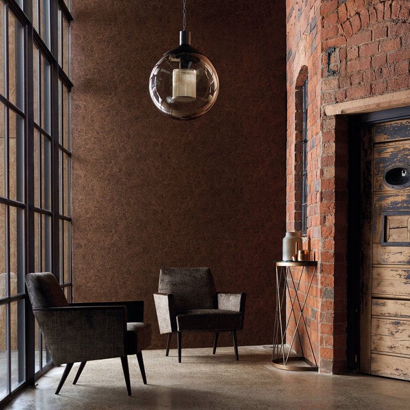 Anthology Lacquer 10.05m x 68.6cm Wallpaper Roll, Walnut