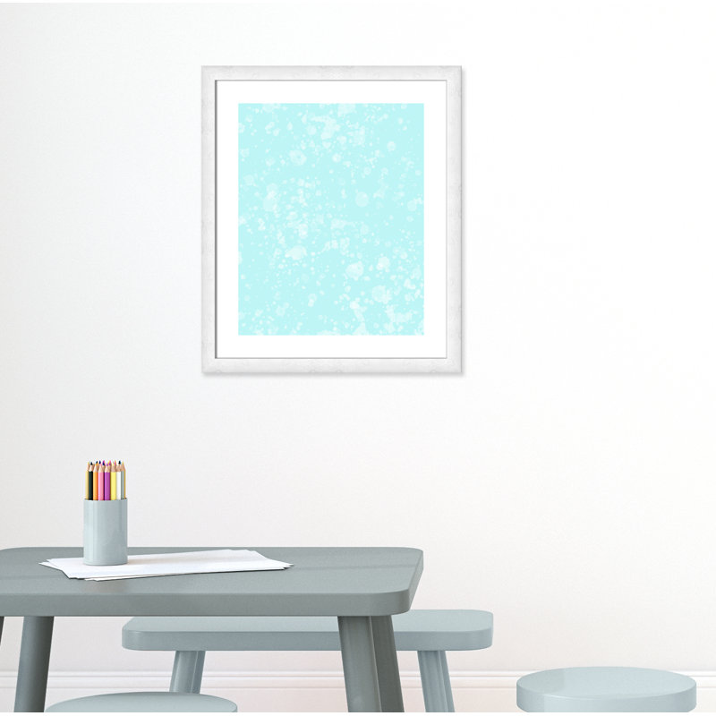 Impression sur papier de bulles fantaisistes, H 26,5 po x l 22,5 po x P 0,625 po, Encadré plat à grain de bois blanc