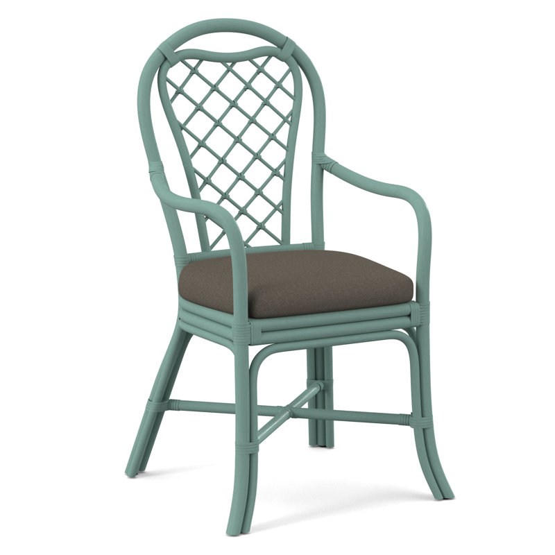 Trellis Dining Arm Chair, Navy, Gray Sugar Performance; 0863-84