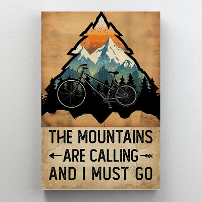 Vélo, montagnes, appel sur toile