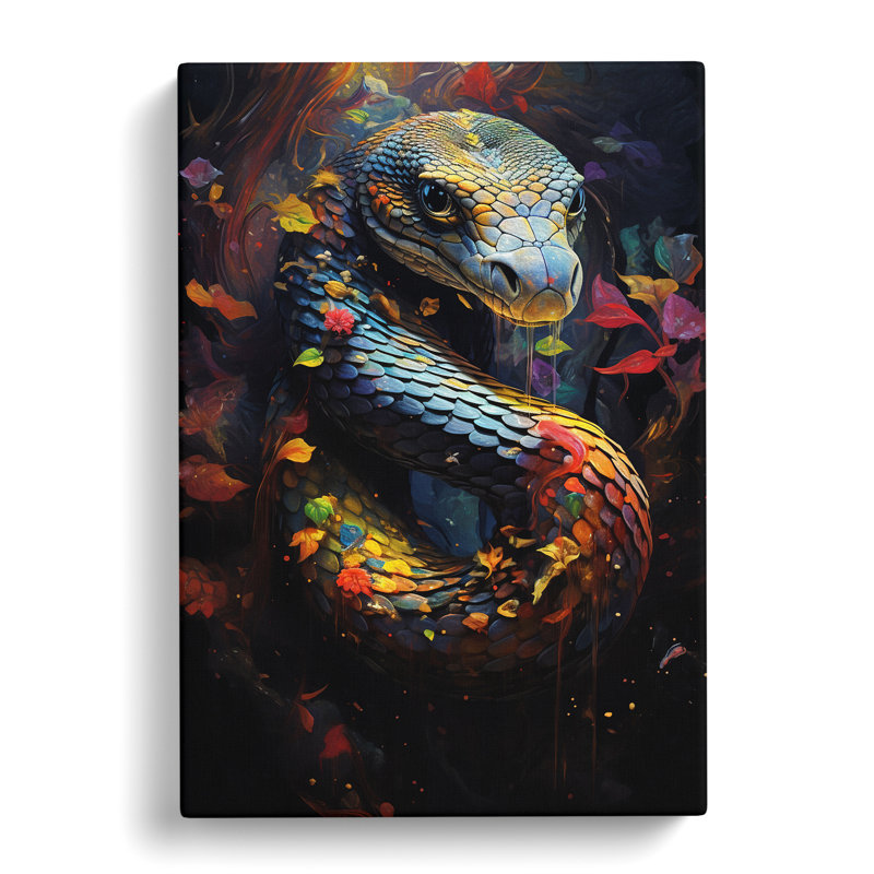 Snake Informel No.2 - Wrapped Canvas, 76cm H x 50cm W x 3cm D