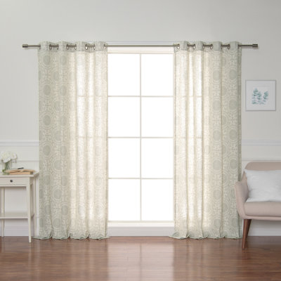 Hebron Semi Sheer Curtain Panel Pair