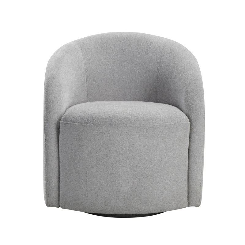 Fauteuil demi-tonneau pivotant Boucle, Gris clair