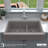 Karran Retrofit Farmhouse/Apron-Front Quartz Composite 34'' X 21-1/4'' 60/40 Double Bowl Kitchen Sink-45011527