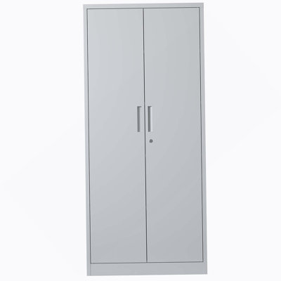 Armoire de rangement en métal 71 po, armoire verrouillable en acier à outils avec portes et 3 tablettes réglables, armoires hautes