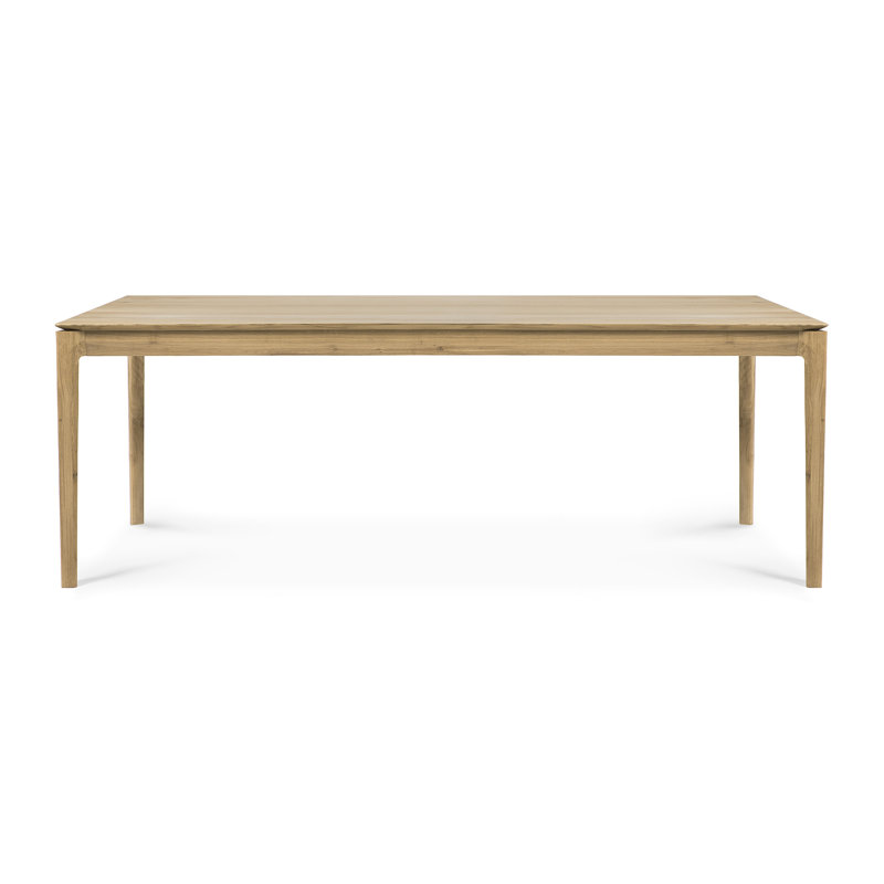Bok Solid Wood Dining Table, Varnished Oak, 30"H x 87"L x 37.5"W
