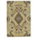 Wool Floral Area Rug in Green