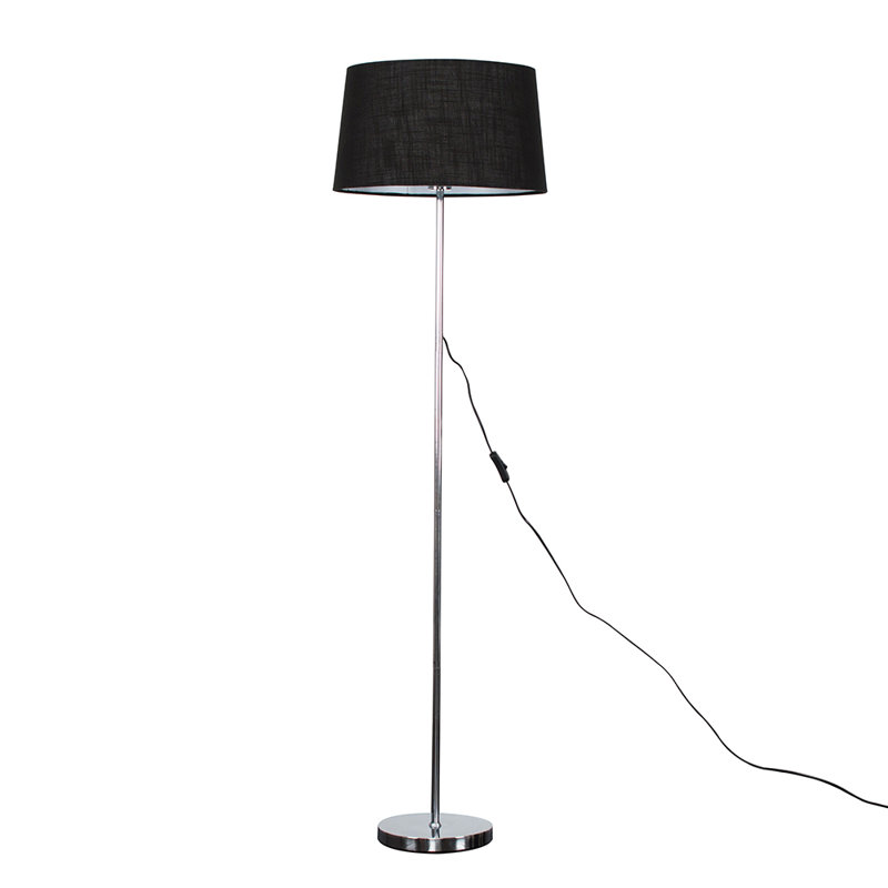 Bekbele 147cm Traditional Floor Lamp, LED Bulb, Black