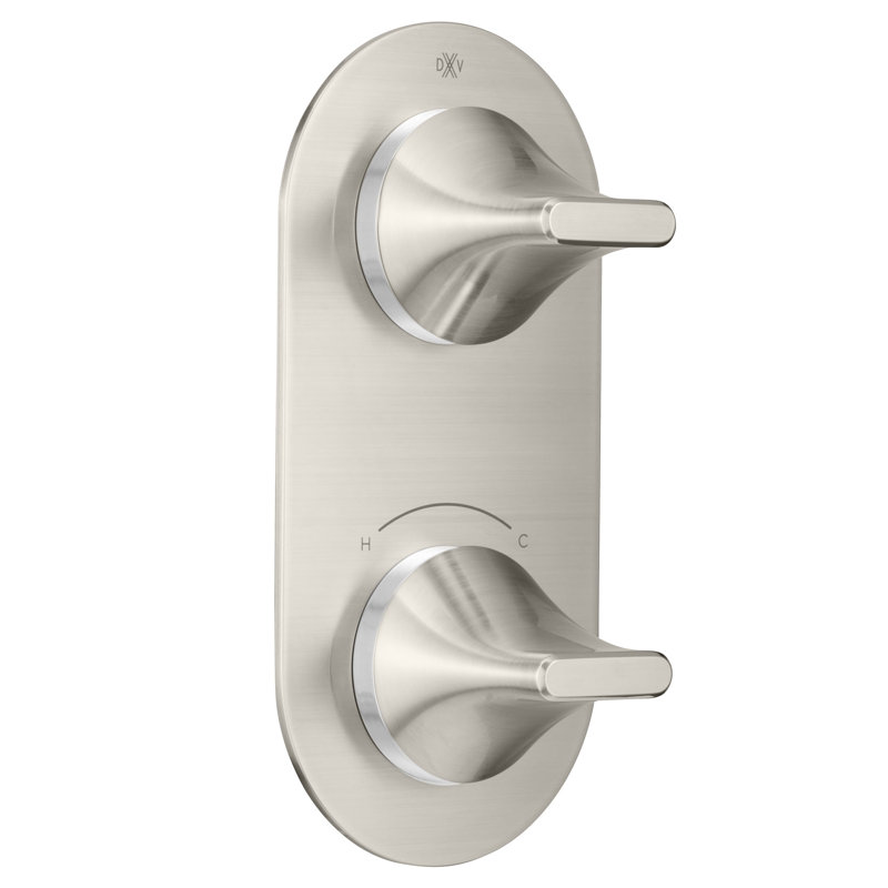 DXV Modulus 2-handle Thermostatic Valve Trim, Brushed Nickel