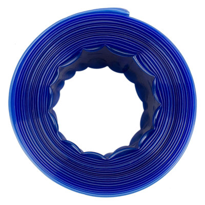 25Ft X 2In Transparent Blue Swimming Pool Filter Backwash Hose