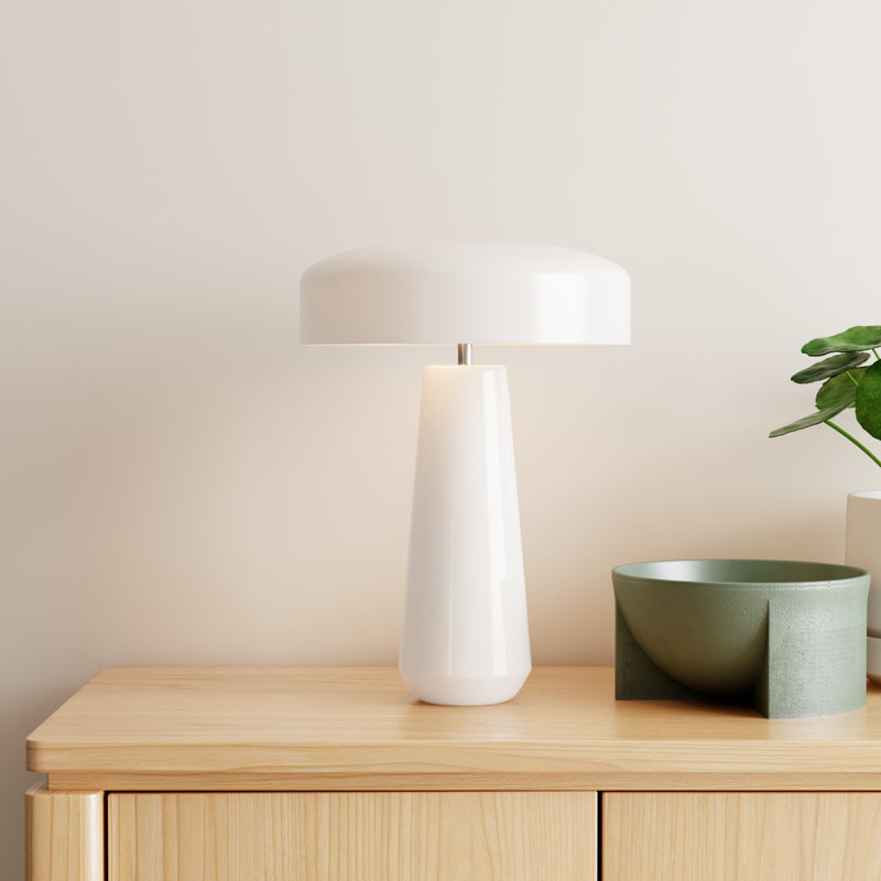 Hardacre Ceramic Table Lamp, Matte White