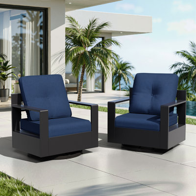 Outdoor 4" Deep Seat Cushion Set With Olefin Fabric