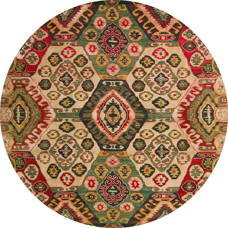 Abstract Indoor Rug, Round 4'