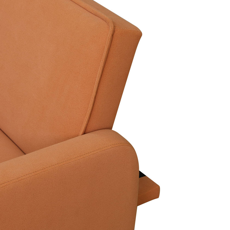 Canapé-lit rembourré en flanelle, Tissu orange