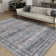 Luthien Elegant Vintage Floral Area Rug in Light Grey