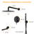 3-Function Pressure Balance Shower System With 10" Stainless Steel Rain Shower Head, Handheld Shower & Tub Spout, Cupc Certified