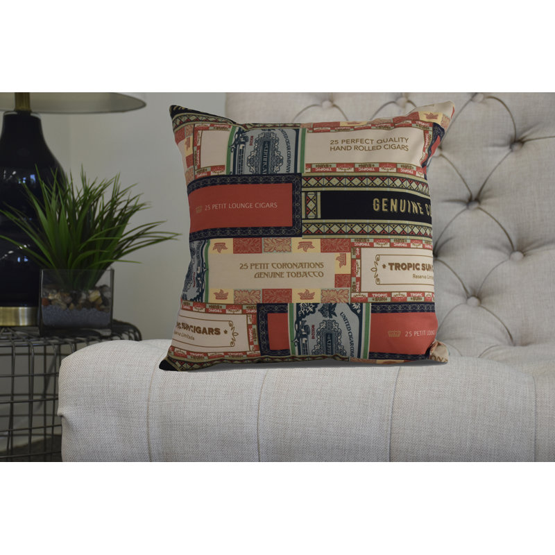 Cuban Flare Reversible Throw Pillow, Red/Orange, 26" x 26"