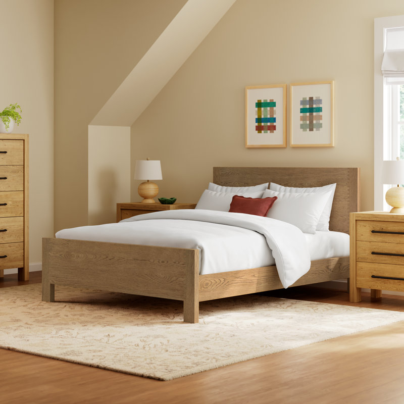 Jesse Solid Wood Platform Bed, Queen