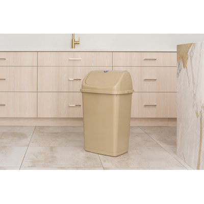 Poubelle à balançoire en plastique 13 gallons