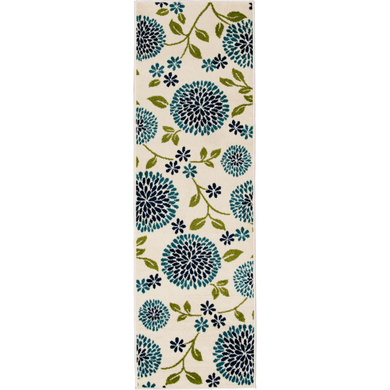 Annetra Floral Indoor / Outdoor Rug, Runner 2' x 6'7''