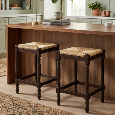 Chiem Counter Stool with Solid Wood Frame