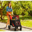 Poussette pour chien, poussette pliable pour animal de compagnie en un clic, roues à absorption des chocs, rouge