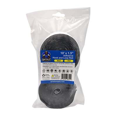10'x1.5" Adhesive Hook and Loop Roll 1/pk