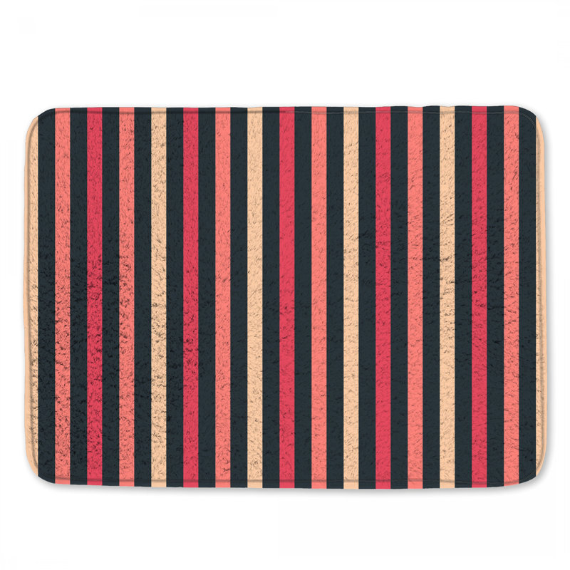 Tapis de bain à rayures verticales, L 24 po x L 17 po
