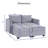 Bahareh Modular Sectional Loveseat with Double Ottoman Linen Couch Upholstered Sofa Sleeper-1831972800